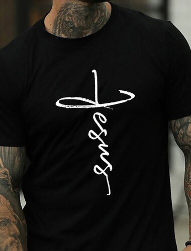  Herren Buchstabe Buchstabendruck T Shirt Lässiger Stil Baumwolle Kurzarm Grafik Hemd Wein Schwarz Weiß Bequemes T-Shirt Urlaub Lässig Modedesigner-Kleidung