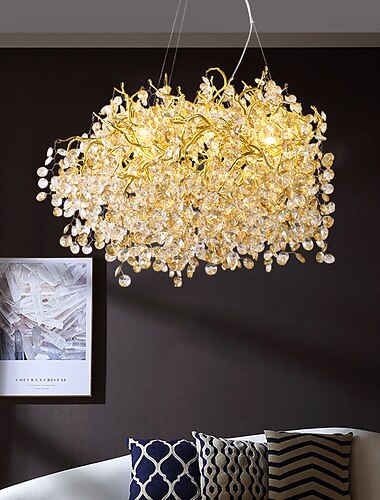  60 cm Pendellaterne Design Kronleuchter LED Pendelleuchte Aluminium galvanisiert modern 220-240v