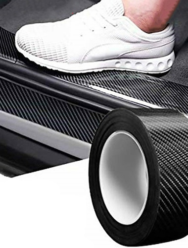  スターファイア10cm/10m3DカーボンファイバーカーステッカーDIYペーストプロテクターストリップオートドアシルサイドミラーアンチスクラッチテープ防水プロテクトフィルム