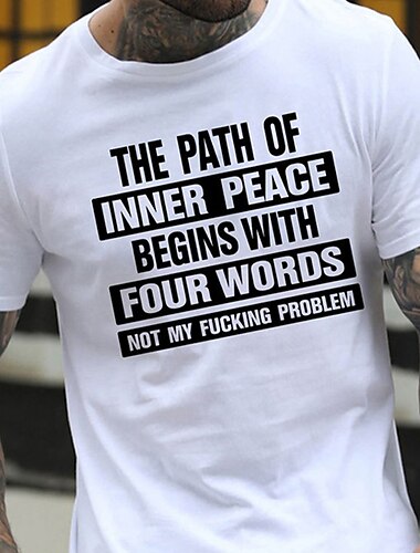  Men's Letter T Shirt Casual Style 100% Cotton Short Sleeve Graphic Shirt Heather Gray Black White Comfortable Tee Vacation Casual Fashion Designer Clothing