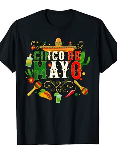  に触発さ シンコデマヨ Fiesta タコス Ｔシャツ(21) ジムトップ ポリエステル100% 仕様 メキシコ独立記念日 恐怖の一夜 Tシャツ 用途 男性用 / 女性用 / カップル用