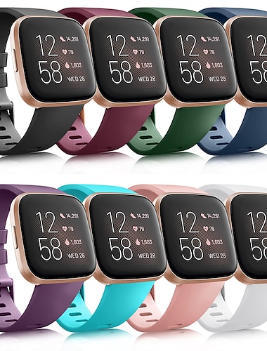  Ver Banda para Fitbit Versa 2 / Versa Lite / Versa SE / Versa Silicona Reemplazo Correa Transpirable Correa Deportiva Pulsera