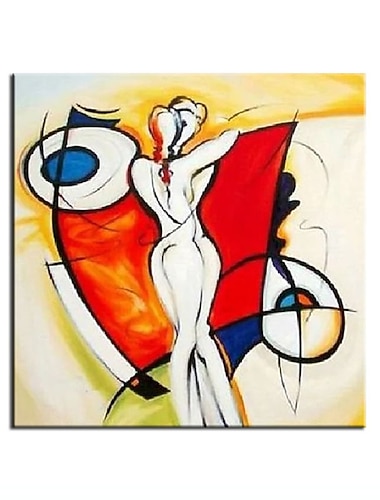  Obraz olejny ręcznie malowane ściany sztuki współczesne linie figury abstrakcyjne dekoracje do domu wystrój rozciągnięta rama gotowa do powieszenia!