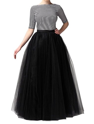  Années 1950 Princesse Longueur au sol Jupe à cerceaux Tutu Sous jupe Femmes Fête / Soirée Bal de promo Carnaval de Venise Adulte Jupe