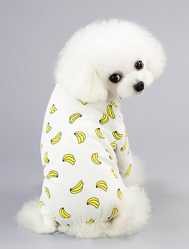  Haustier Hund Overall Pyjama Cartoon Design weicher Trainingsanzug Katze Welpen Hosen T-Shirt 5 Größen 5 Farben