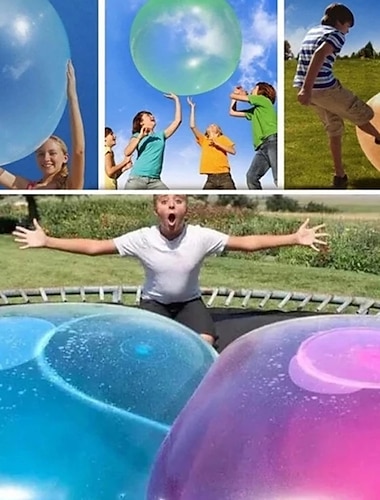  leketøy boble ball ferie hoppeball elastisk super stor strandballong overdimensjonert oppblåsbar fylt vanninjeksjonsball