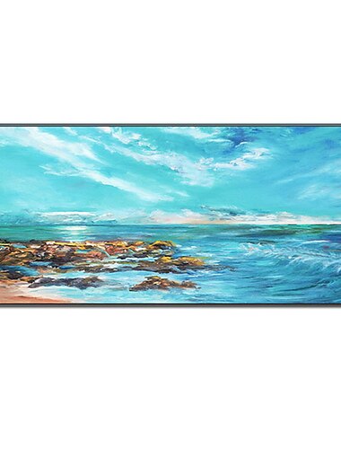  olajfestmény 100%-ban kézzel festett falfestmény vászonra függőleges absztrakt tájkép tengeri táj modern lakberendezési dekoráció hengerelt vászon keret nélkül feszítetlen