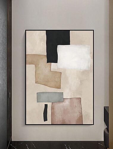  Ölgemälde handgefertigt handgemalte Wandkunst moderne abstrakte einfache geometrische Heimdekoration Dekor gerollte Leinwand ohne Rahmen ungedehnt