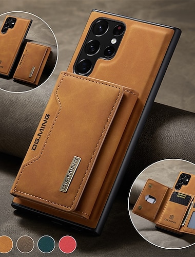  Сумка-кошелек для телефона для Samsung Galaxy S24/S23/S22/S21/S20 Plus Ultra A14/A54 Note 20 Ultra/10 Plus A73/A33/S25 Ultra – TPU PU кожа с кольцевым держателем и наплечным ремнем