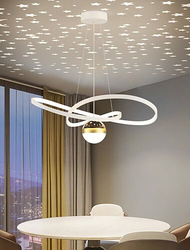  Modern LED Pendant Light Creative Projection Star Sky Light Nordic Luxury Designer Bar Table Dining Room Lamp