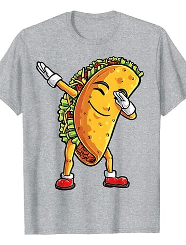  Cinco de Mayo Fiesta Taco abtupfen T-Shirt-Ärmel Fitness-Top Zurück zur Schule Muster Unabhängigkeitstag von Mexiko Tag der Toten Für Paar Herren Damen Erwachsene Mexikos Unabhängigkeitstag Zurück
