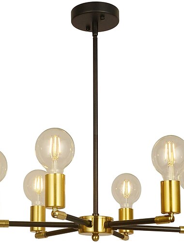  lysekrone vedhængslampe led universalhoved galvaniseret aluminium stilfuld guld moderne nordisk stil