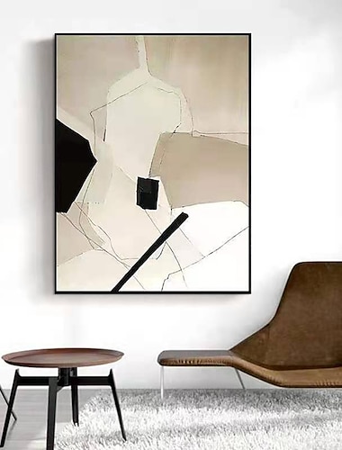  Hang-geschilderd olieverfschilderij Handgeschilderde Verticaal Abstract Modern Zonder Inner Frame (Geen frame)