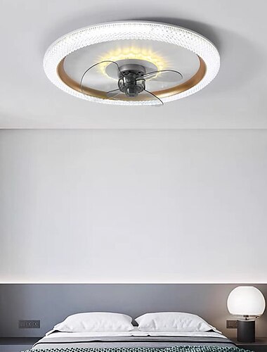  50 cm LED-Deckenventilator Licht Deckenventilator Metall lackiert moderne 220-240V
