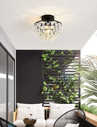  25 cm einzigartiges Design Deckenleuchte LED Kristall Metall galvanisch lackiert moderne 220-240V