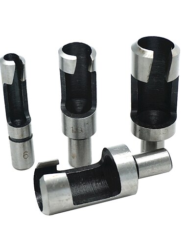  4 قطع 6.3 ملليمتر جولة عرقوب الكربون الصلب الخشب المكونات القاطع 6-8-13-16 ملليمتر النجار الخشب حفر تينون المكونات ثقب القواطع مثقاب