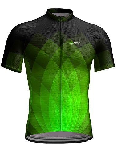  Voor heren Wielrenshirt Geometrisch Geometrie Korte mouw Fietsen Shirt Kleding Bovenlichaam met 3 achterzakken Bergracen Wegwielrennen Sneldrogend Reflecterende strips Achterzak Vochtregelerend Sport