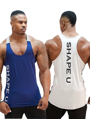  Herren Tank Top Running Sport Top Fitnesshemd Ärmellos T-Shirt Strasse Casual Atmungsaktiv Rasche Trocknung Yoga Fitnesstraining Laufen Sportbekleidung Sportkleidung Schwarz Armeegrün Rot