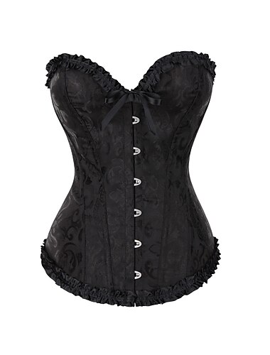  Rococo Overbuste korset Gemaskerd Bal Hoog korset Cosplay Grote maten Dames Buikcontrole Push-up Jacquard Grote maten Maskerade Feest Carnaval van Venetië Volwassenen Korset