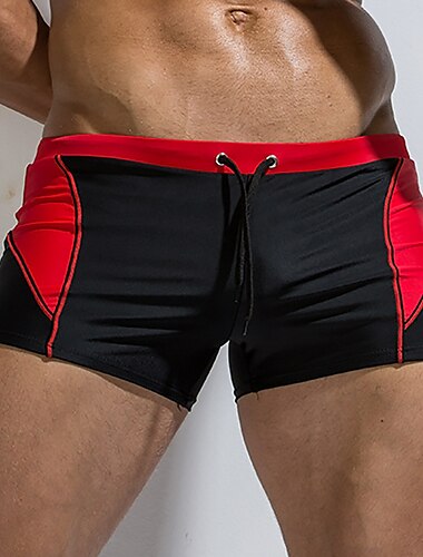  Herre Badeshorts Hurtigtørrende Letvægt Surf shorts Badedragt Snørelukning Svømning Surfing Strand Vandsport Patchwork Sommer