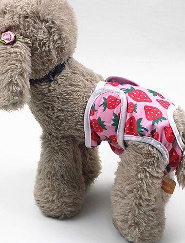  Hund Katt Hundens fysiologiska menstruationsbyxor Mode söt stil Mjuk Tvättbar Bekväm Utomhus Sport Ledigt / vardag Hundkläder for alaskan malamute golden retriever Beagle Shiba Inu Bichon Frisé