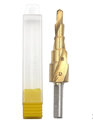  Brocas de passo hss 4mm-12mm ferramentas elétricas de ranhura em espiral alça triangular preço de atacado perfuração de metal de alta qualidade titânio