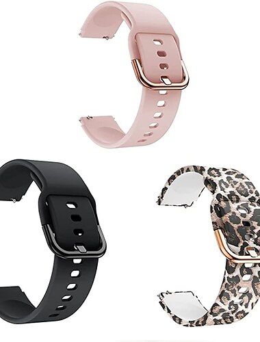  3 Pack Uhrenarmband für Garmin Forerunner 255S Music Veranstaltungsort 2S Vivoactive 4S VivoMove 3S Weiches Silikon Ersatz Gurt Schnellspanner 18mm Sportarmband Armband