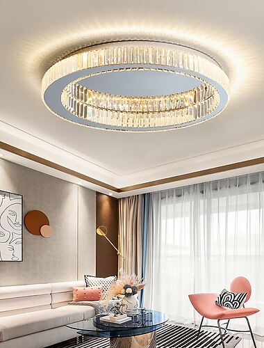  60 cm μοναδικός σχεδιασμός φωτιστικό οροφής πολυέλαιος led κρυστάλλινο χρώμιο μοντέρνο σαλόνι τραπεζαρία κρεβατοκάμαρα 220-240v