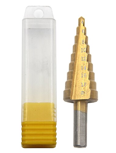  خطوة مثقاب 4mm-20mm مستقيم الناي أدوات السلطة مثلث عرقوب سعر الجملة حفر المعادن التيتانيوم