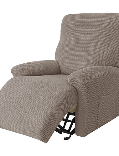  Funda reclinable para sillón reclinable color burdeos, funda elástica para sofá, funda lavable para silla, protector para perros y mascotas (1 funda para respaldo, 1 funda para asiento, 2 fundas para