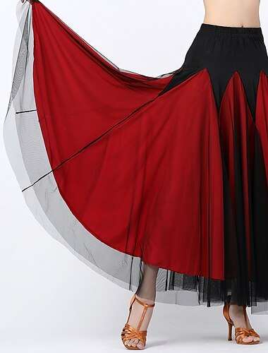  Tiodans Kjolar Veckad Tvinning Tyll Dam Träning Prestanda Hög Tyll Polyester