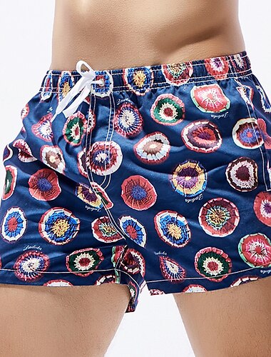  Voor heren Lange zwembroeken Zwemshorts Sneldrogend Lichtgewicht Boardshorts Badpak Met zakken Trekkoord Zwemmen Surfen Strand Watersport Gestreept Zomer