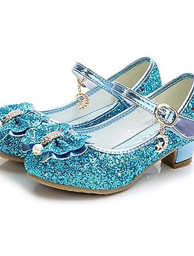  Princesa Elsa Zapatos de flores Mary Jane Lentejuelas Cosplay de película for Chica Niños Día del Niño Mascarada