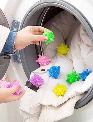  5 Stück wiederverwendbare Anti-Wicklungs-Flusen-Haarfänger, feste Schrubb-Waschkugeln für Waschmaschinen