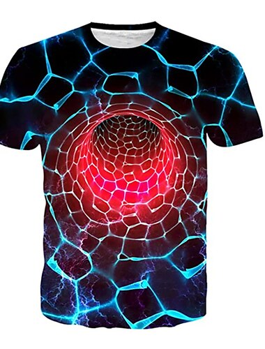  Jungen 3D 3D-Druck T-Shirt Kurzarm 3D-Druck Sommer Frühling Aktiv Sport Modisch kinderkleidung 3-12 Jahre Outdoor Täglich Regular Fit