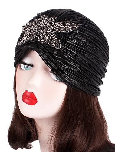  Retro Vintage Goldene Zwanziger 1920er Rüschen-Turban-Hut Kopfbedeckungen Charleston Hochzeitsgast Damen Maskerade Alltagstauglich Hochzeitsempfang Junggesellinnenabschiedsparty Erwachsene Hut
