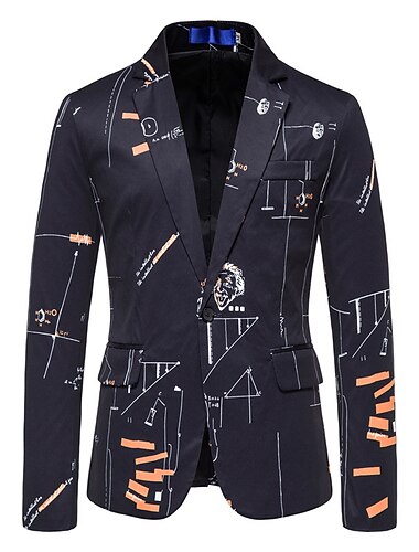  Мужской повседневный пиджак для вечеринок обычного кроя, черный, белый, 2024