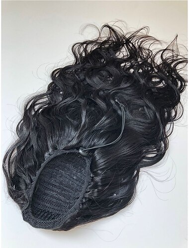  cheveux humains cordon queue de cheval pour les femmes noires 8a brésilienne vierge vague naturelle clip en queue de cheval extension one piece morceaux de cheveux humains naturel noir
