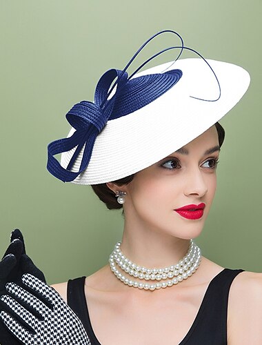  Frauen Fascinator Pillbox Hut Kappe Hochzeiten Strohfeder Vintage Sinamay Basis Hüte für Kentucky Derby Teeparty Pferderennen Ladies Day Haarschmuck Kleid zum Beeindrucken Rennenstag Kleid 2025