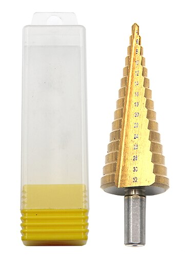  hss خطوة لقم 4mm-32mm مستقيم الناي أدوات السلطة مثلث عرقوب سعر الجملة 15 خطوات حفر المعادن التيتانيوم