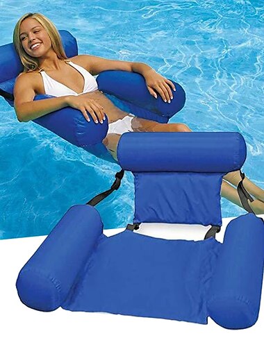  flotteur de piscine gonflable, flotteurs de piscine pour adultes, radeaux flottants 4 en 1 polyvalents (selle, chaise longue, hamac, flotteur) pour piscine, lac, plage, rivière, gonflable pour piscine