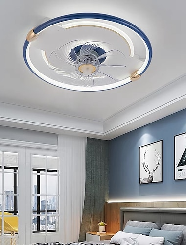  50cm led plafondventilator licht plafondventilator metaal geschilderde afwerkingen modern 220-240v