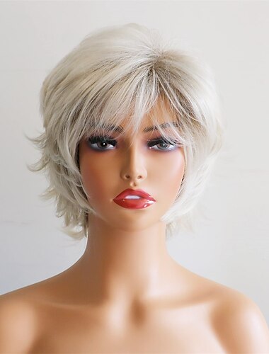  coupe de lutin perruques perruques courtes pour les femmes blanches pixie perruques perruque pour les femmes blanches coupes de lutin perruques pour les femmes âgées plein cheveux bouclés pour tous