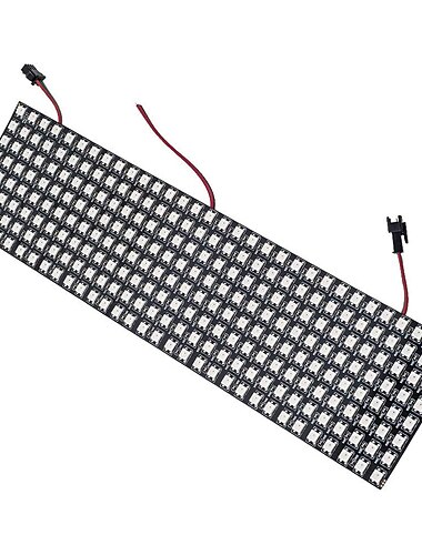  ws2812b rgbic 5050smd led panneau matriciel 256 pixels adressable individuellement programmable numérique led panneau matriciel flexible fpcb pour arduino raspberry image vidéo texte dc5v