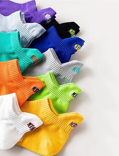  10 par herre sokker flerfarge sokker fritidssokker tynn sport behagelig