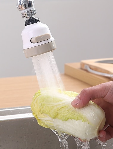  360 graders rotasjonskranforsterker justerbar dusjvannsparerforlenger sprutsikker filterkranenhet kjøkken
