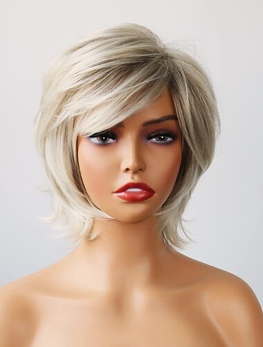  Pixie Cut Perücken kurze Perücken für weiße Frauen Pixie Perücken Perücke für weiße Frauen Pixie Cut Perücken für ältere Frauen volles lockiges Haar für den täglichen Gebrauch