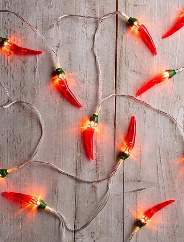  röd paprika formade ljusslingor 3m 20leds batteridrivna sagoljus jul trädgård hem balkong semester fest dekoration