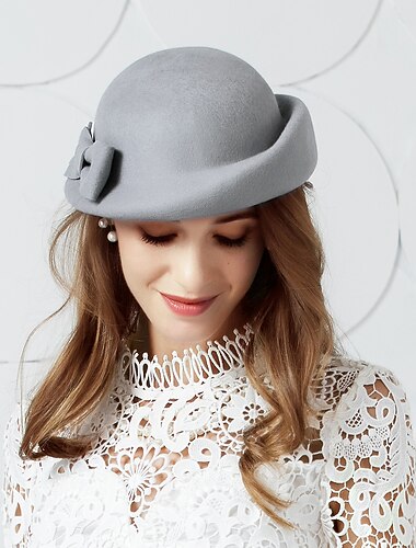  Lana Cappello Kentucky Derby / berretto con 1 Matrimonio / Festa / Serata / San Valentino Copricapo