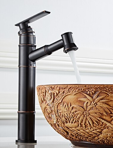  Orb Waschbecken Wasserhahn, ausziehbares Spray Antik Messing Einhand Einloch Badarmaturen